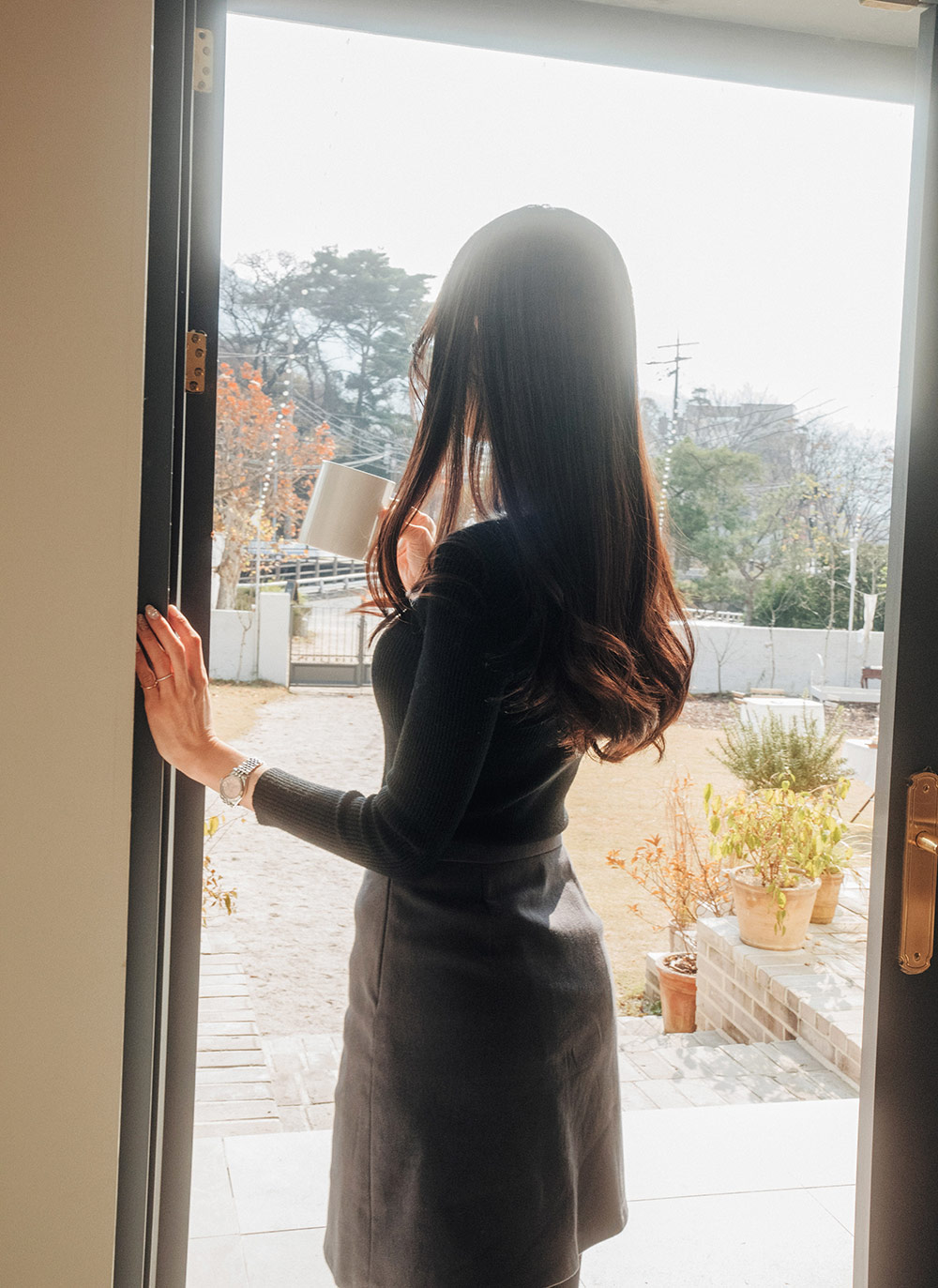 シンプルタートルネックリブニット | 詳細画像9