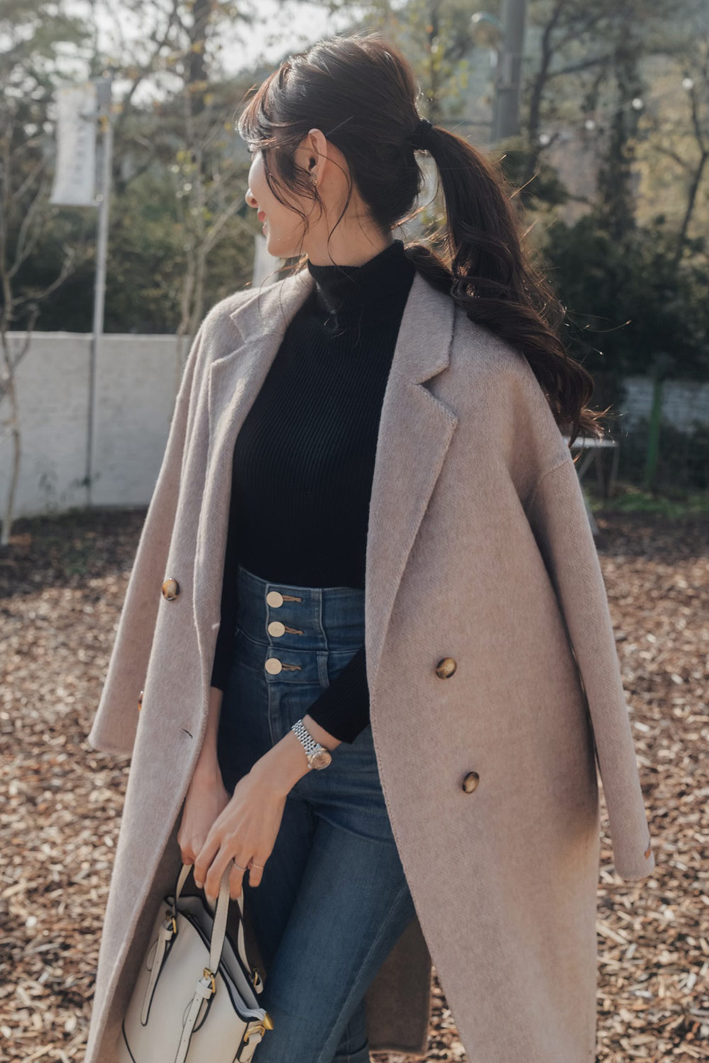 シンプルタートルネックリブニット | 詳細画像12