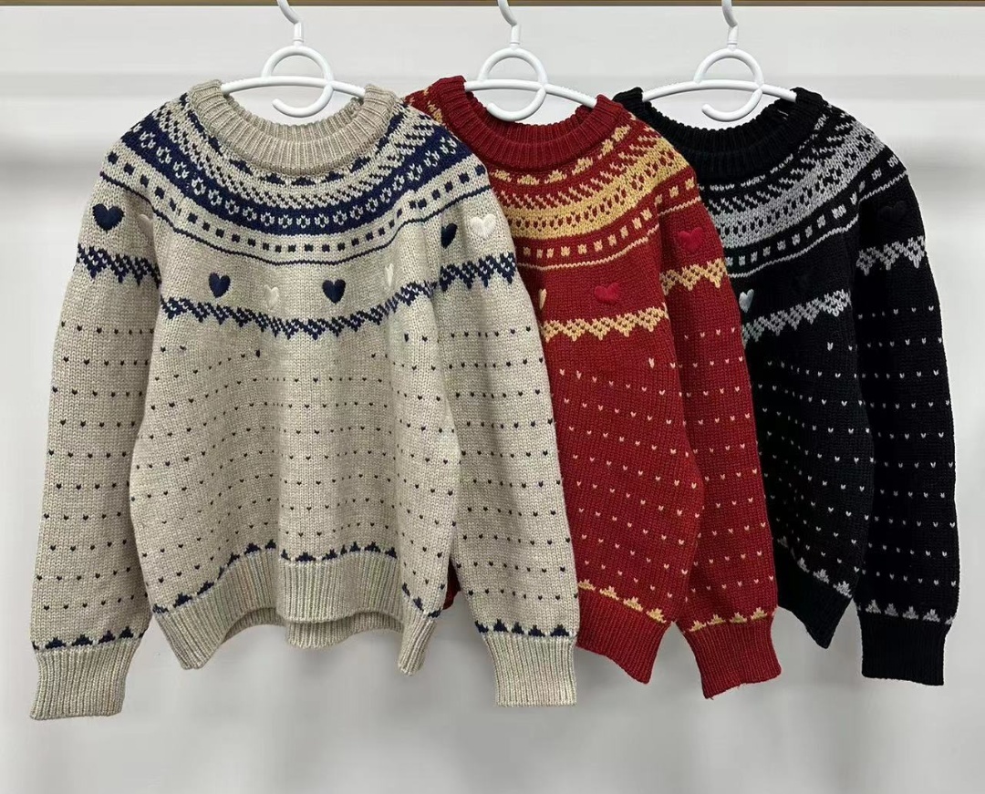 ハート刺繍ノルディックラグランニット | 詳細画像12