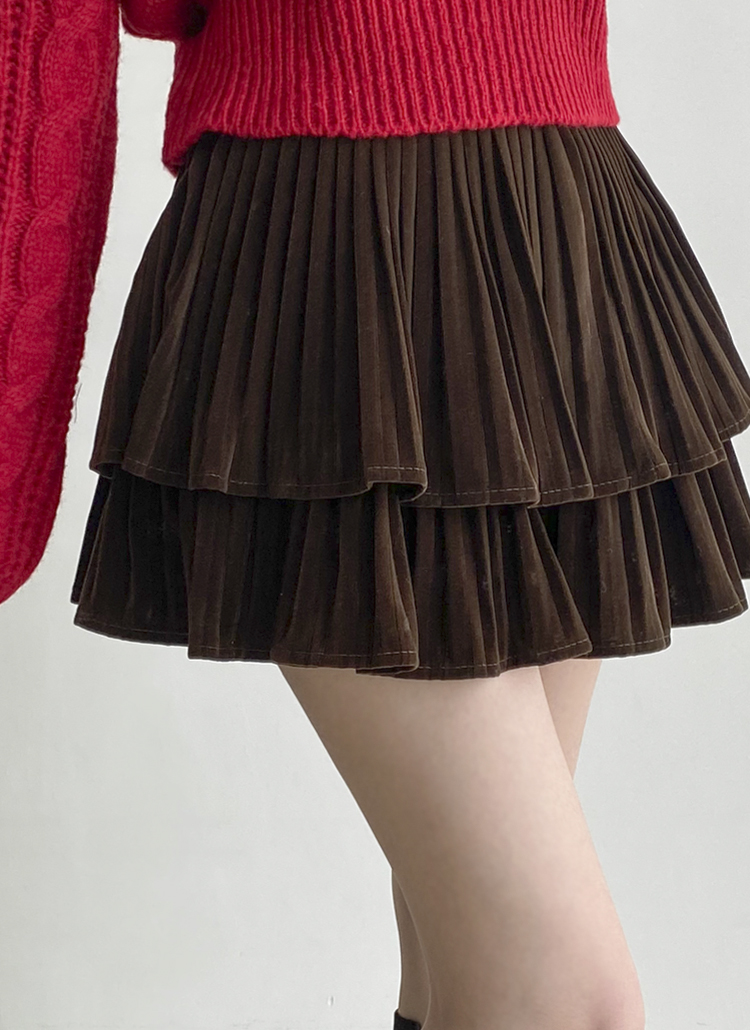 ベロアティアードミニスカート | レディースファッション通販 - DHOLIC