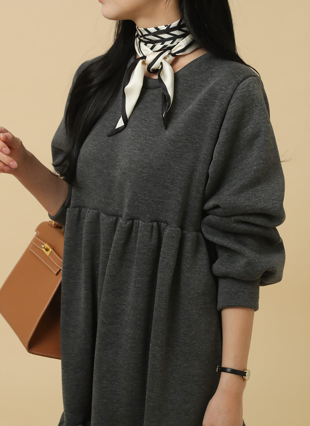 裏起毛ティアードスウェットワンピース | レディースファッション通販