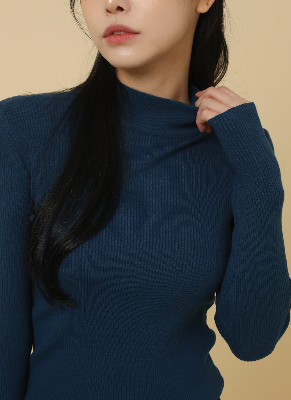 ハーフネックスリム長袖ニット | DHOLIC | 詳細画像9