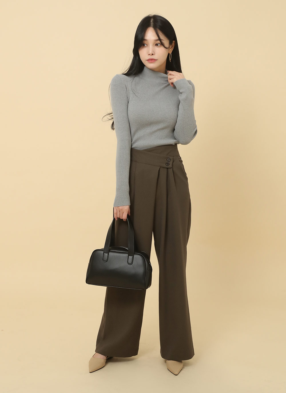 ハーフネックスリム長袖ニット | DHOLIC | 詳細画像11