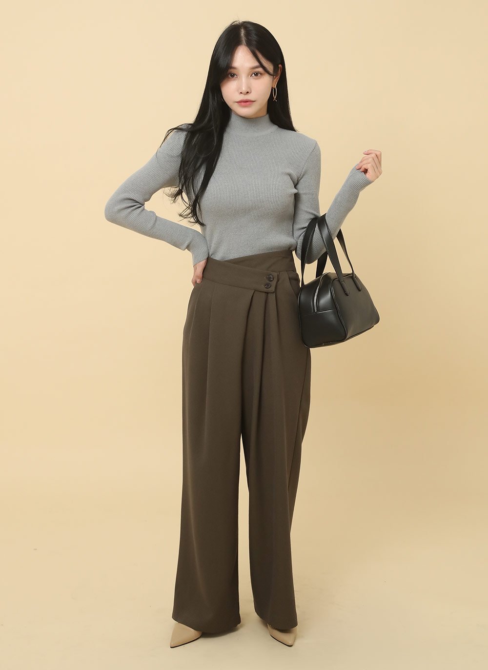 ハーフネックスリム長袖ニット | DHOLIC | 詳細画像12