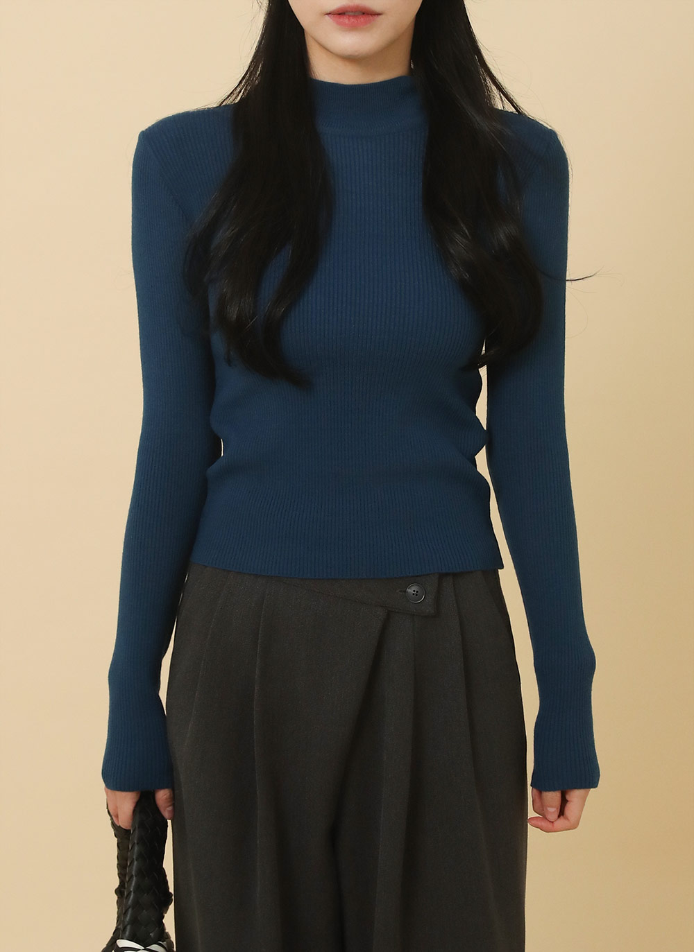 ハーフネックスリム長袖ニット | DHOLIC | 詳細画像16