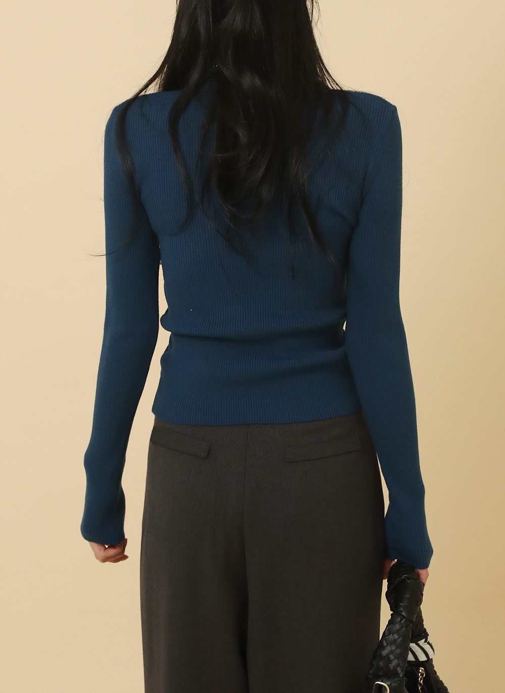 ハーフネックスリム長袖ニット | DHOLIC | 詳細画像18