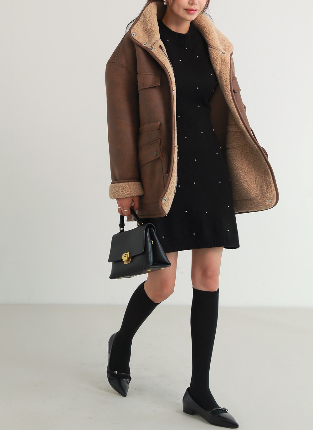 2WAYムートン調ドロストジャケット | DHOLIC | 詳細画像7