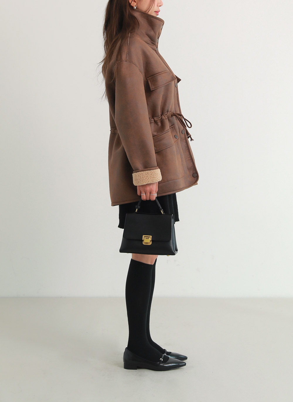 2WAYムートン調ドロストジャケット | DHOLIC | 詳細画像15