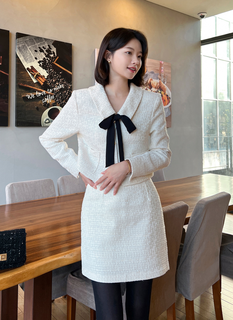 リボンツイードジャケット&ミニスカート | レディースファッション通販