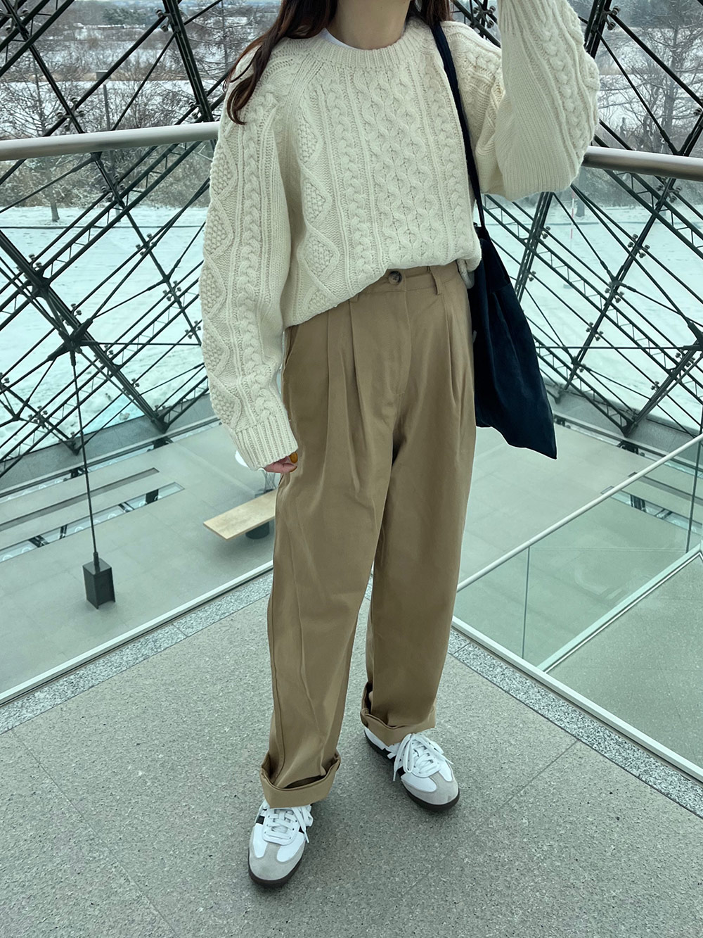 ウール混ケーブルニット | 詳細画像7