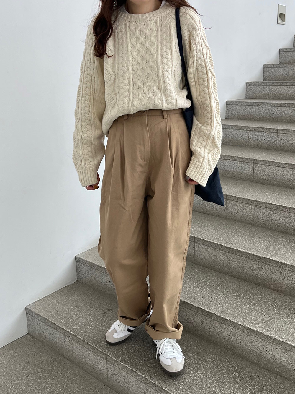 ウール混ケーブルニット | 詳細画像14