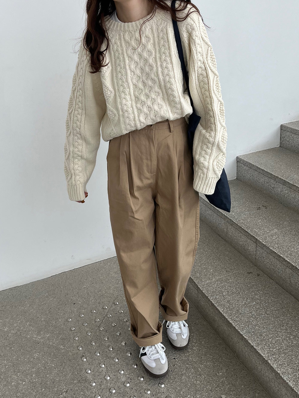 ウール混ケーブルニット | 詳細画像15