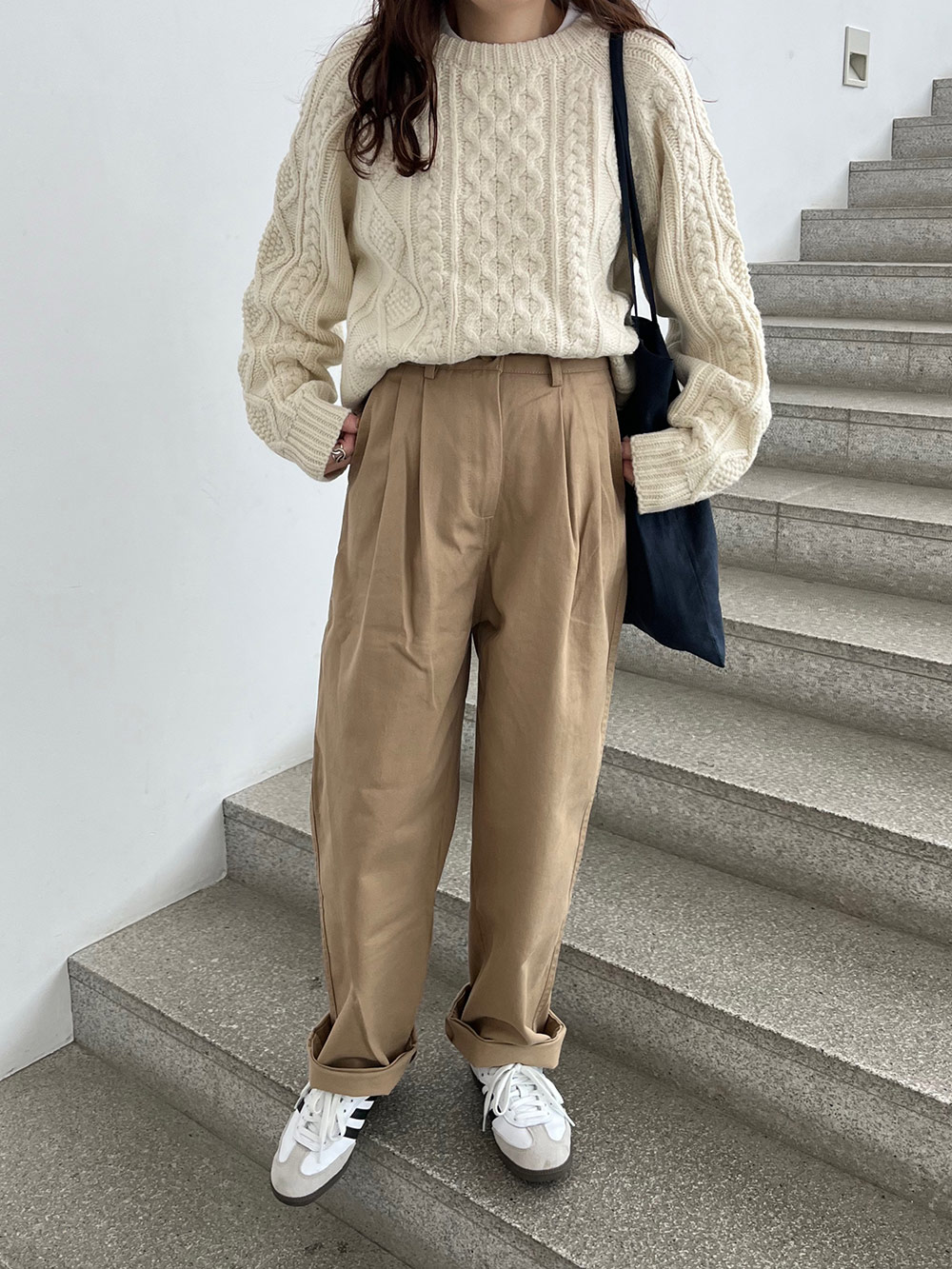 ウール混ケーブルニット | 詳細画像16