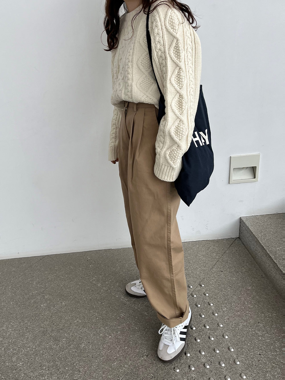 ウール混ケーブルニット | 詳細画像17