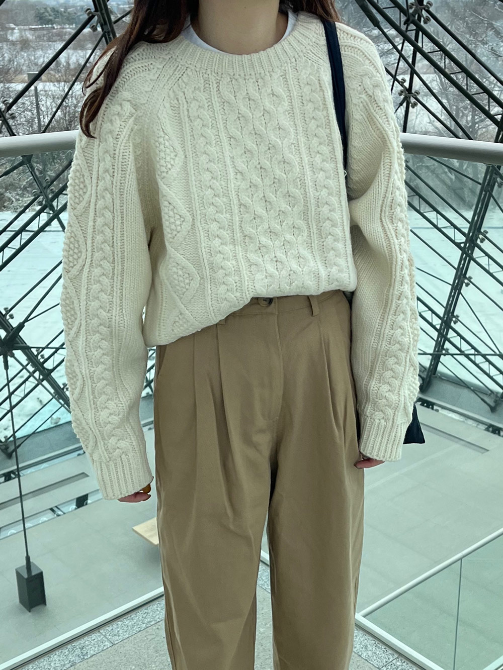 ウール混ケーブルニット | 詳細画像19