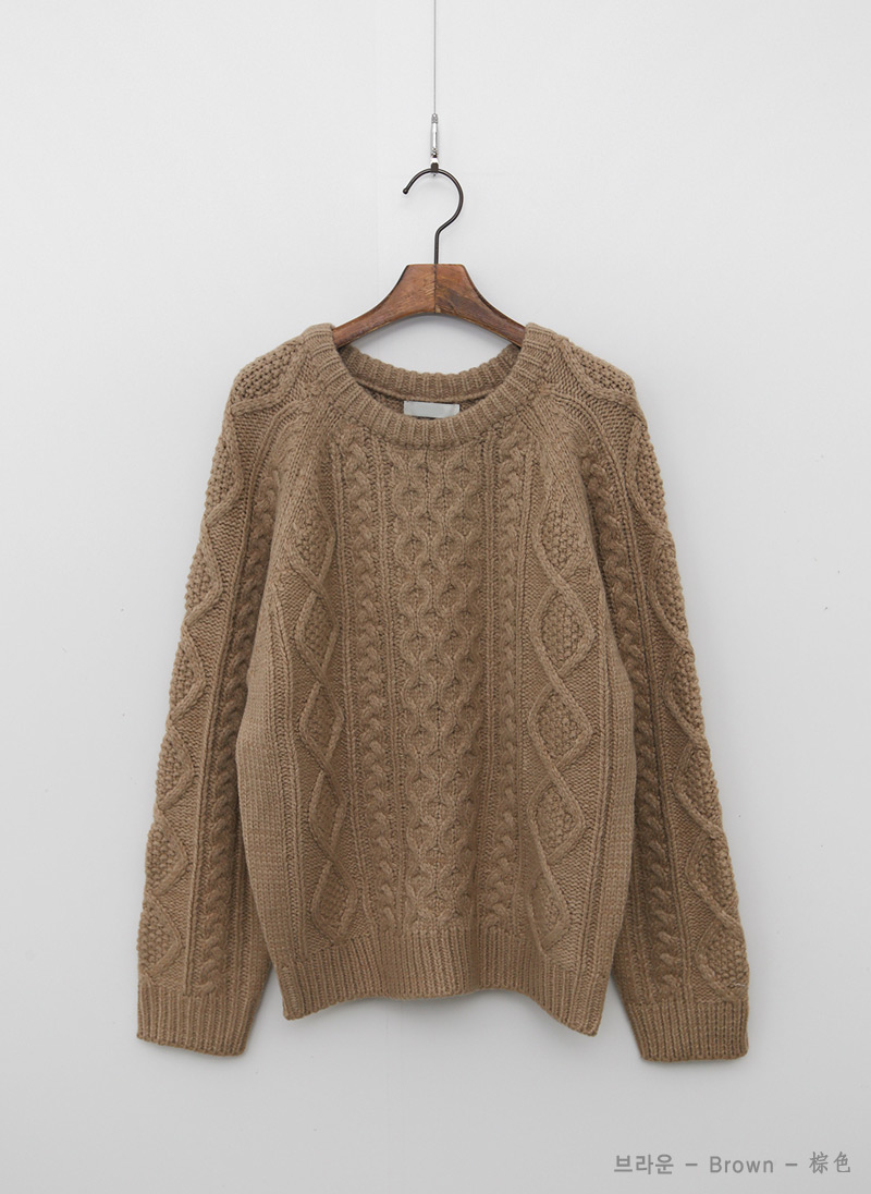 ウール混ケーブルニット | 詳細画像30