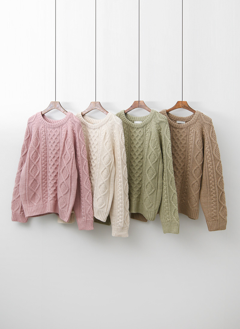 ウール混ケーブルニット | 詳細画像31