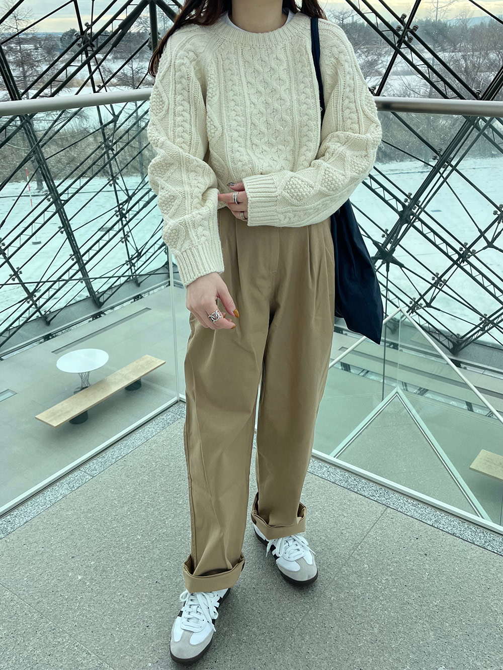 コットンタックワイドパンツ | レディースファッション通販 - DHOLIC