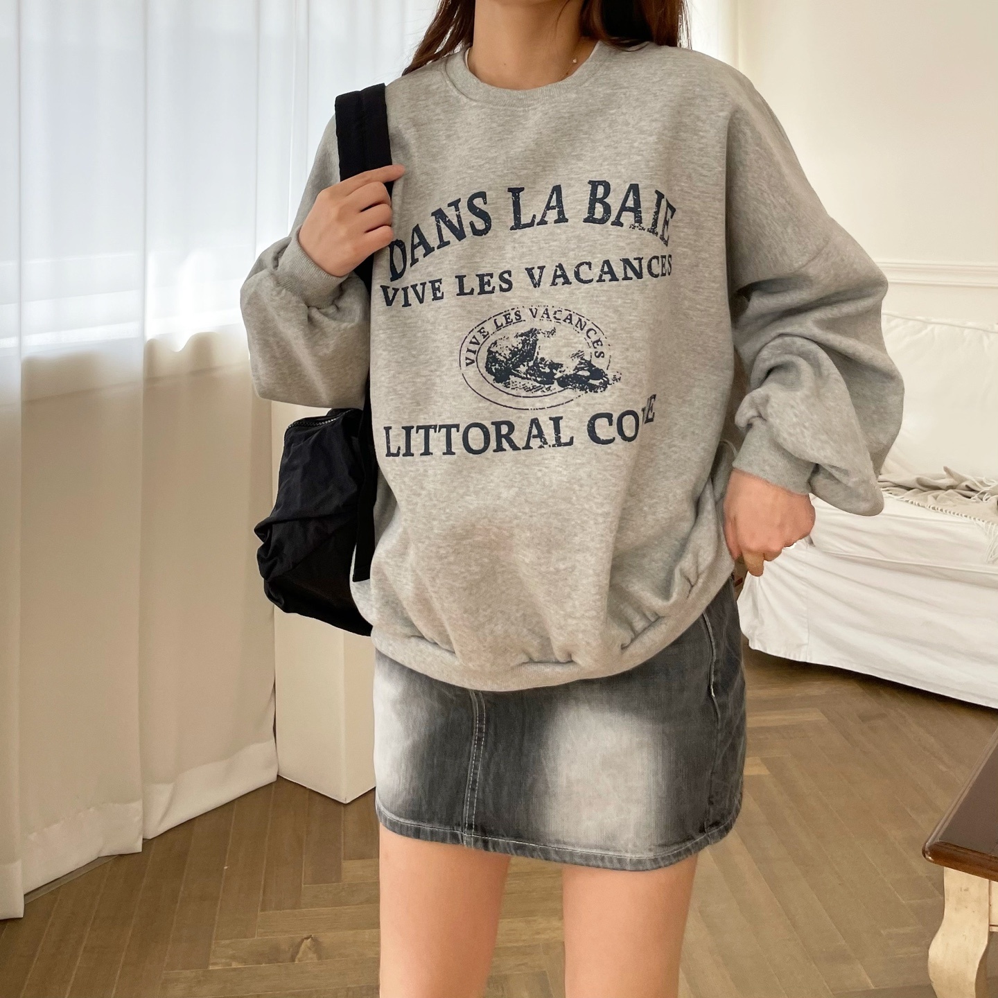 裏起毛レタリングドロップショルダースウェット | 詳細画像7