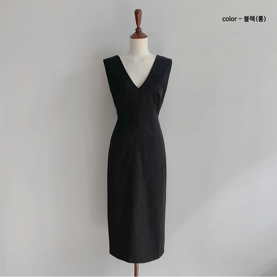 *再入荷*2TYPE深Vネックスリムワンピース | 詳細画像28