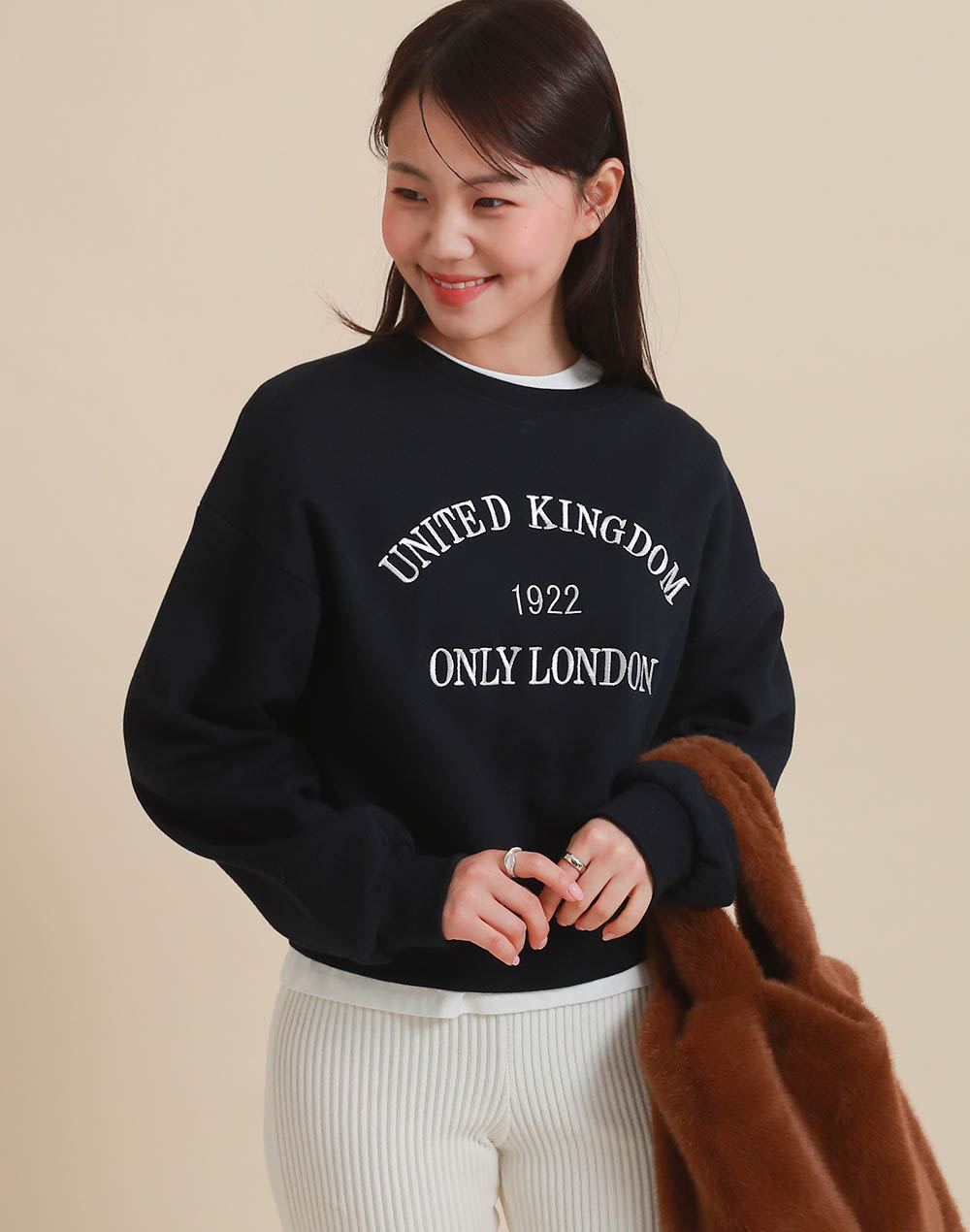 裏起毛LONDON刺繍スウェット | DHOLIC | 詳細画像8