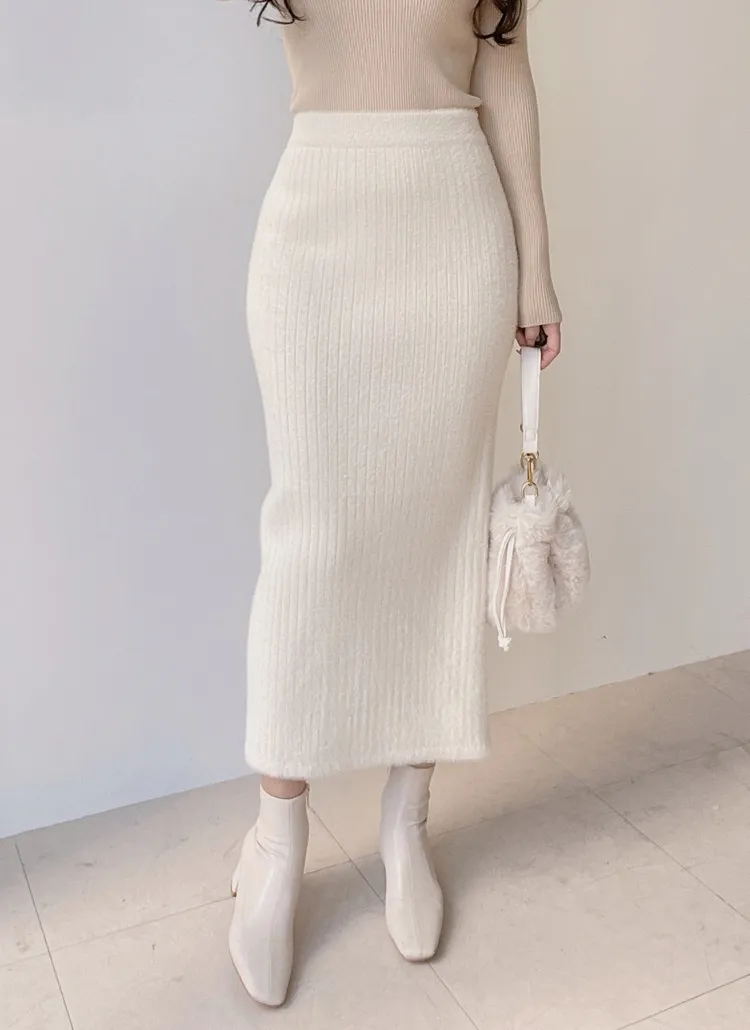 アンゴラタッチニットHラインスカート | レディースファッション通販