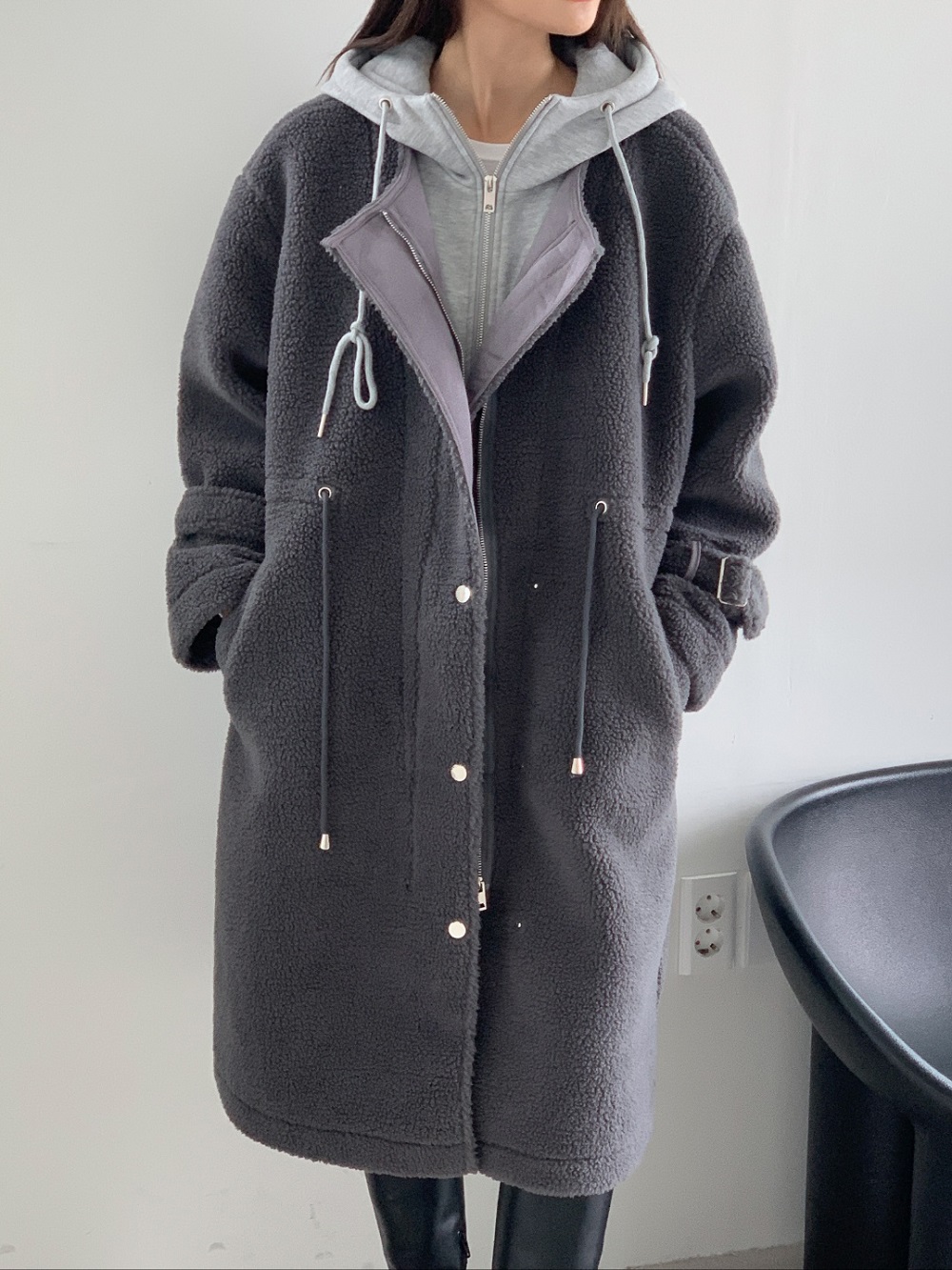 ベルト付ボアドロストフードコート | レディースファッション通販 - DHOLIC