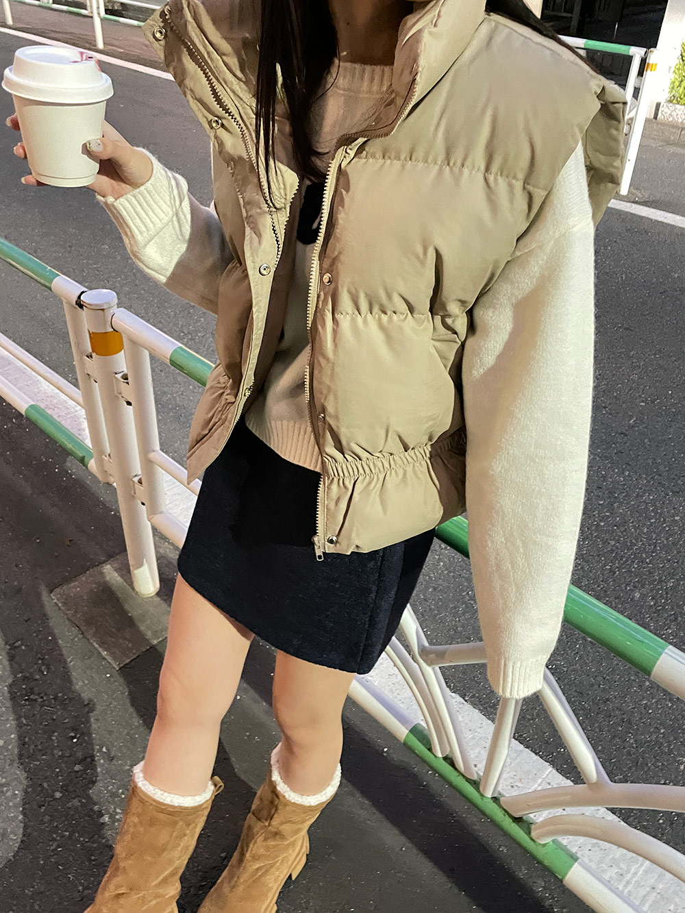 ウール混もこもこミニスカート・p288069
