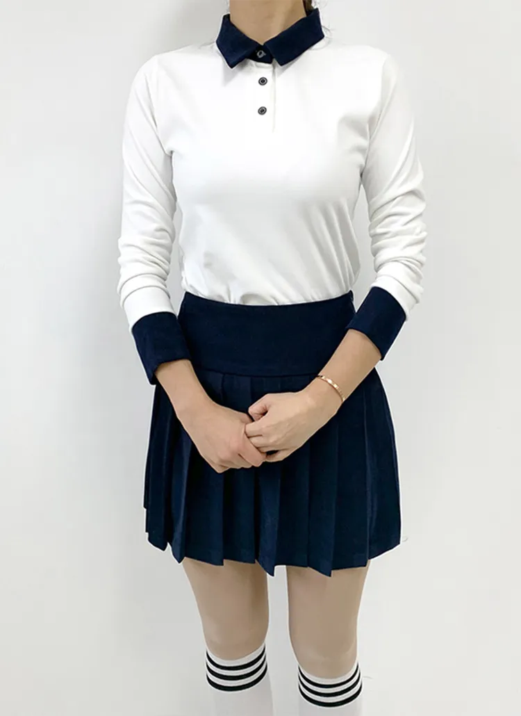 両起毛配色ポロカラーTシャツ | voer | 詳細画像1