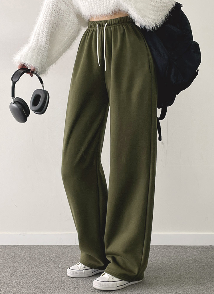 2TYPE裏起毛ドロストワイドスウェットパンツ | レディースファッション