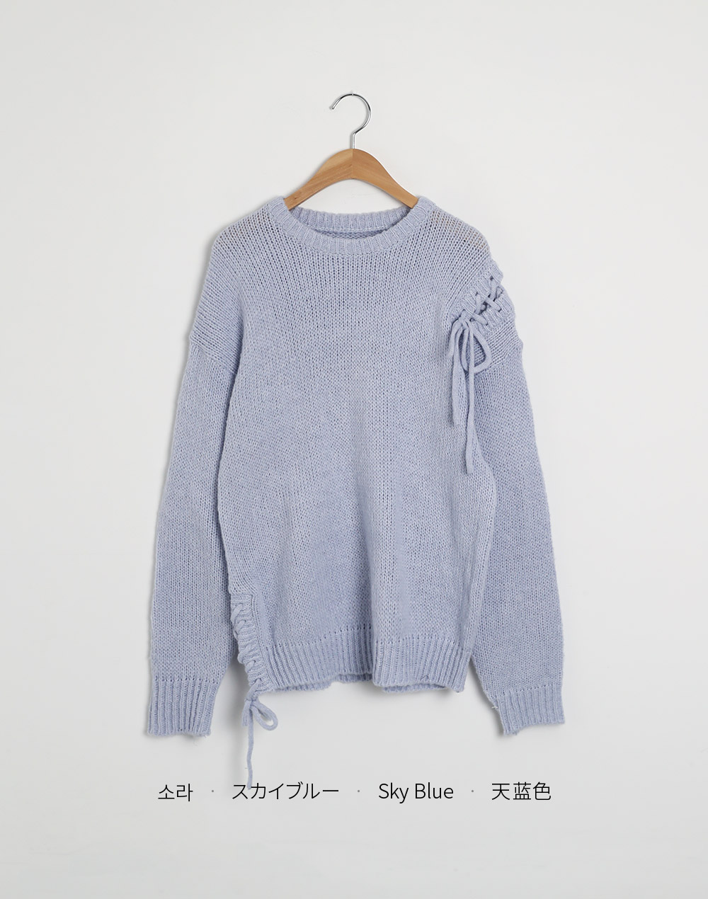 スリットレースアップルーズニット | DHOLIC | 詳細画像22