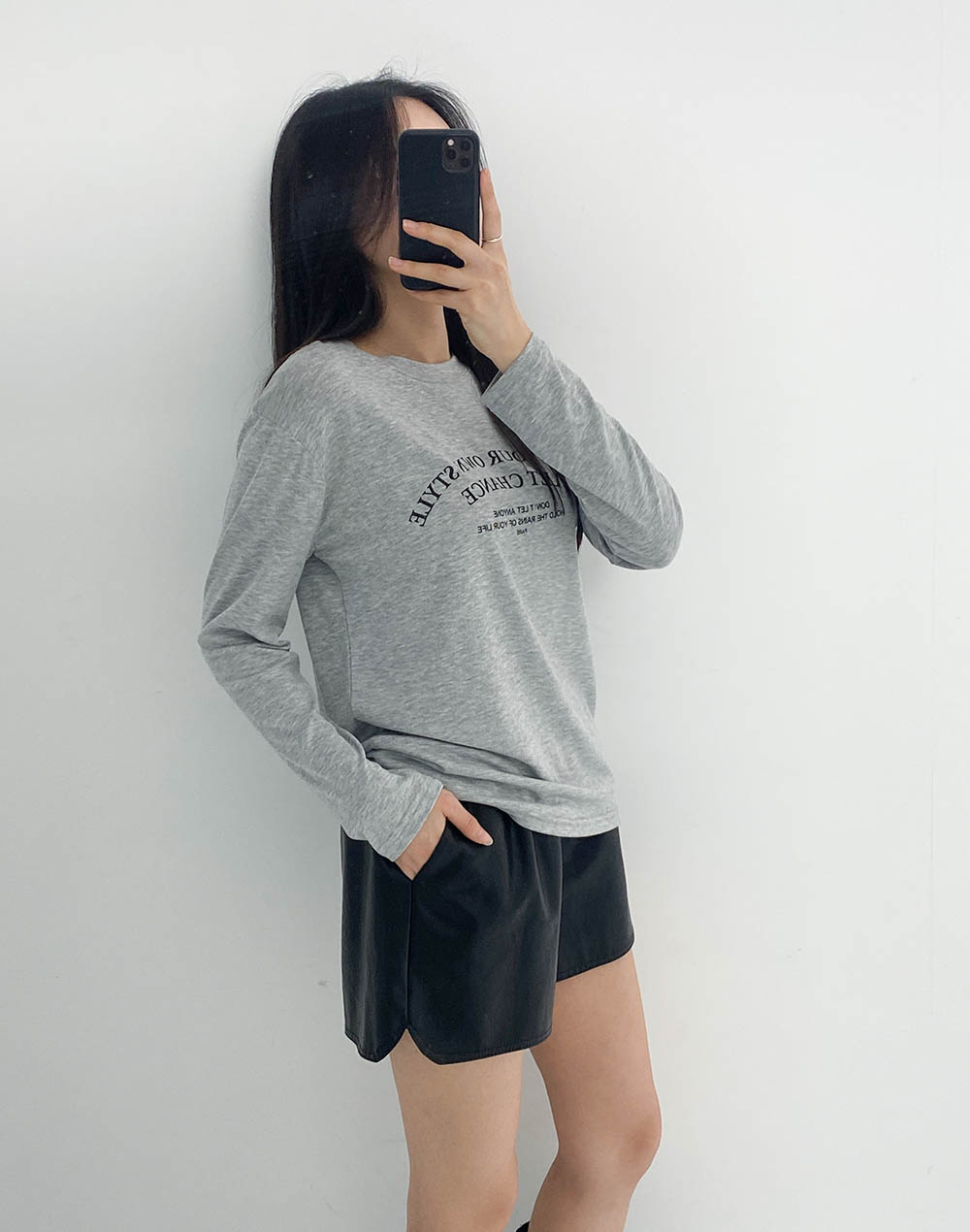 裏起毛カーブレタリングTシャツ | DHOLIC | 詳細画像7