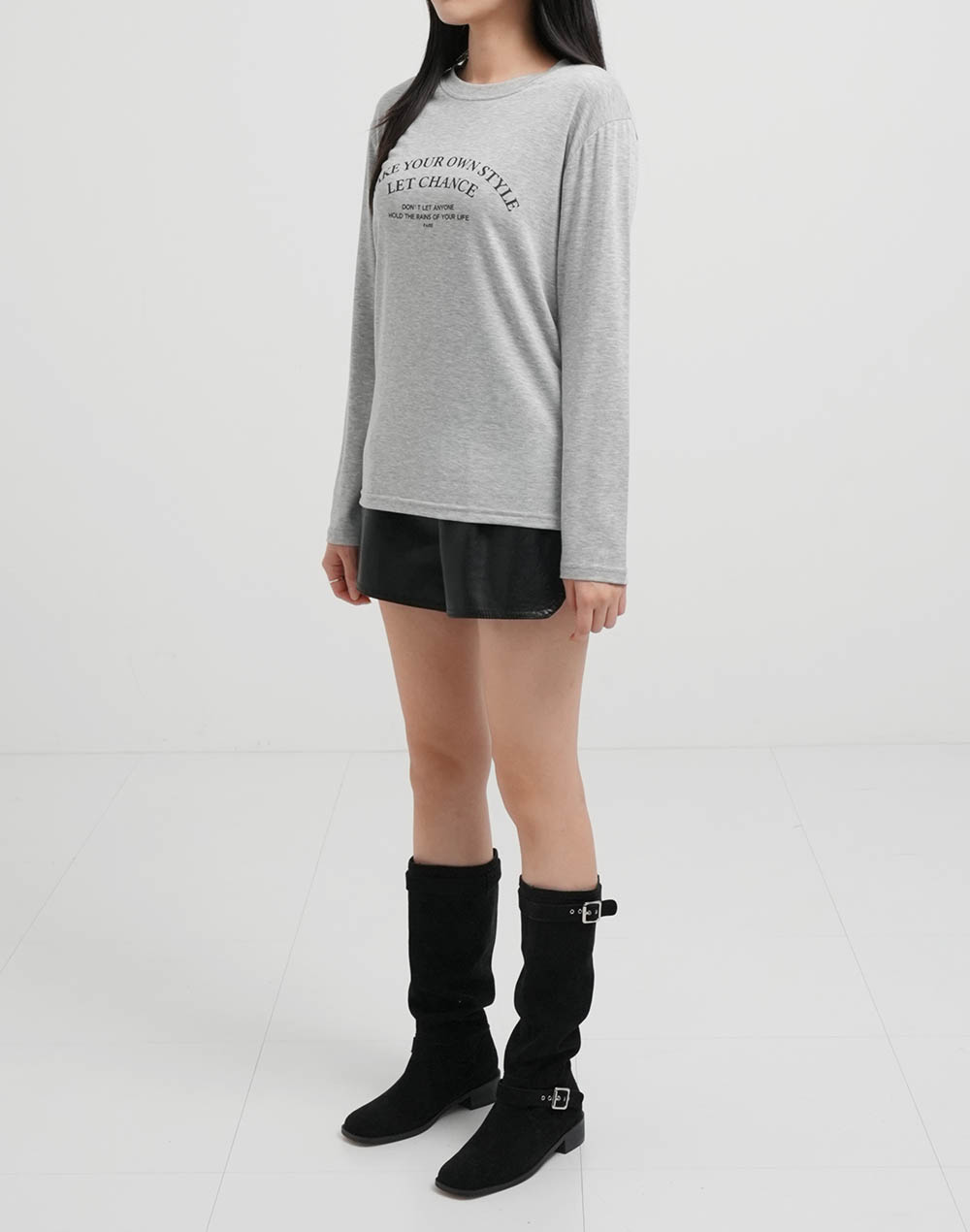 裏起毛カーブレタリングTシャツ | DHOLIC | 詳細画像9