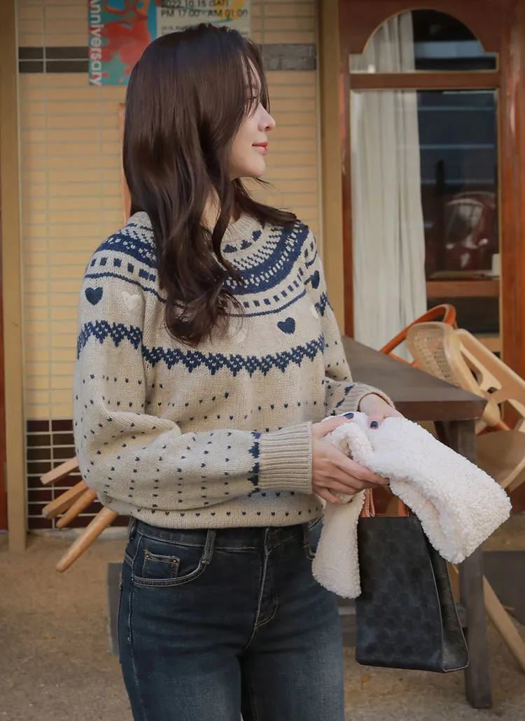 rosymonstar ハートノルディックニット - 長袖 