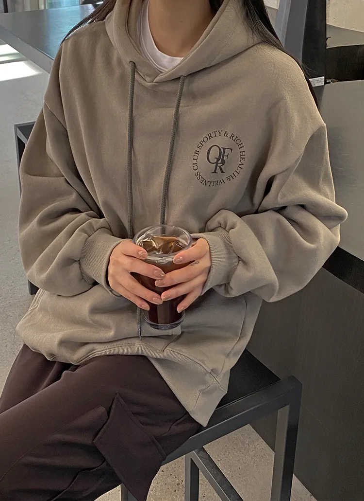 裏起毛サークルレタリングオーバーパーカー | レディースファッション  