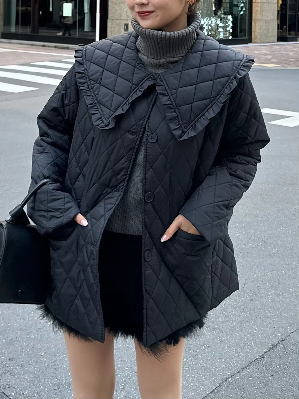 セーラーカラーキルティングジャケット | レディースファッション通販  