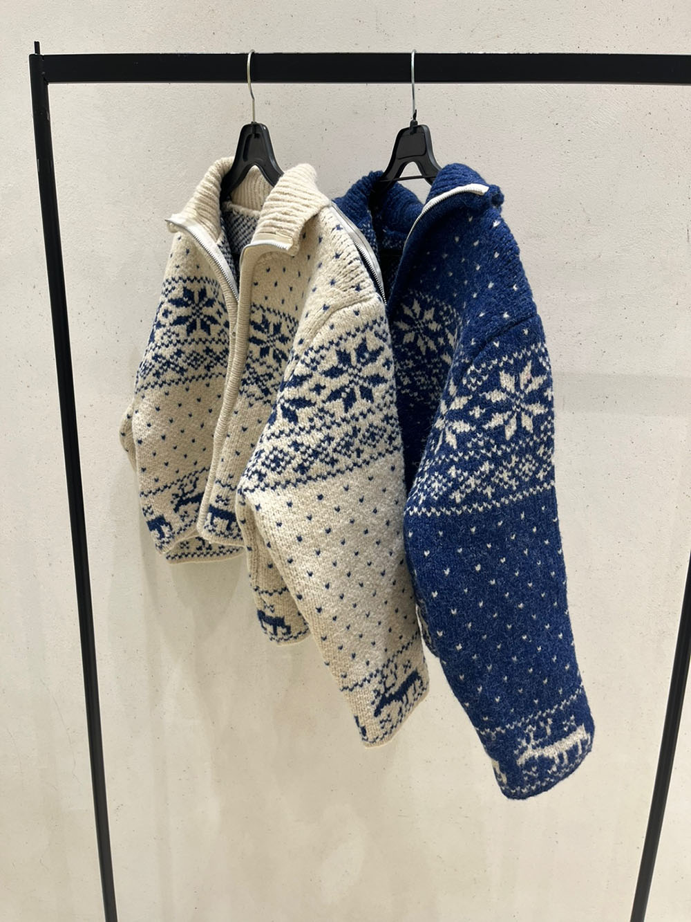 2WAYノルディック柄ジップニットカーディガン | レディース 2WAYノルディック柄ジップニットカーディガン | レディース