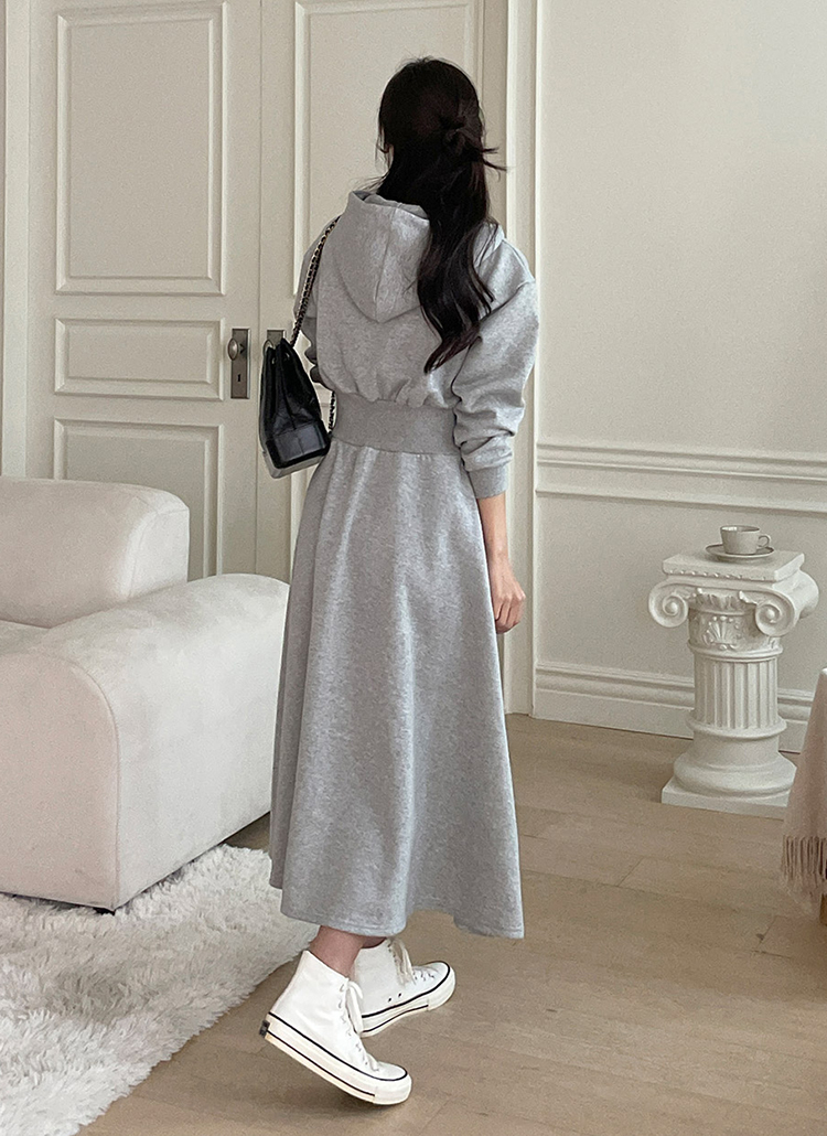 裏起毛フレアパーカーワンピース | レディースファッション通販 - DHOLIC