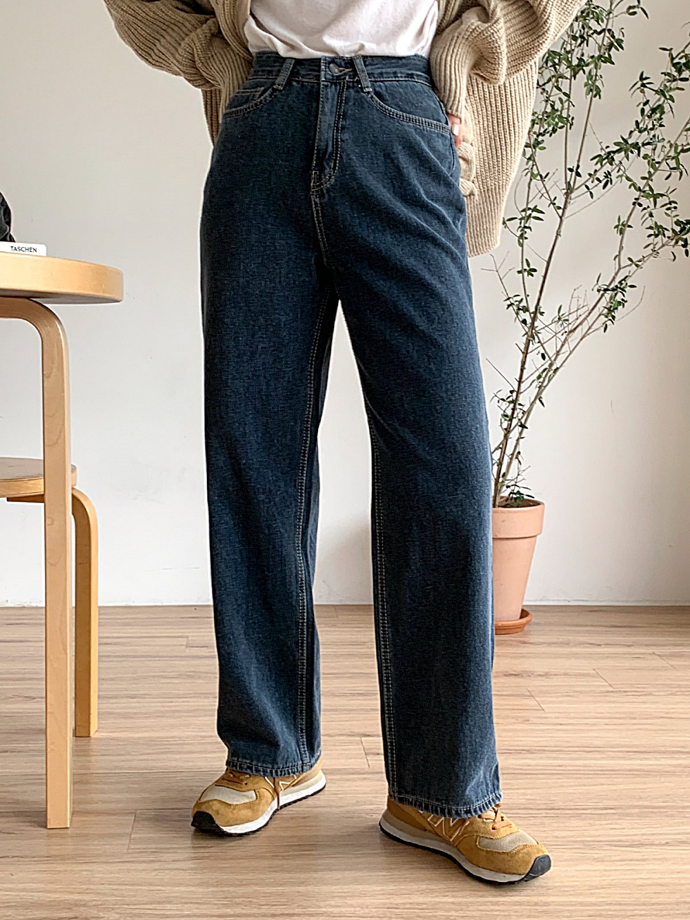 何でも揃う ハイウエストデニムパンツ | レディースファッション通販 - DHOLIC パンツ