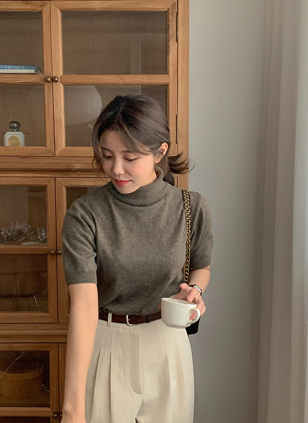 タートルネック半袖ニット | レディースファッション通販 - DHOLIC