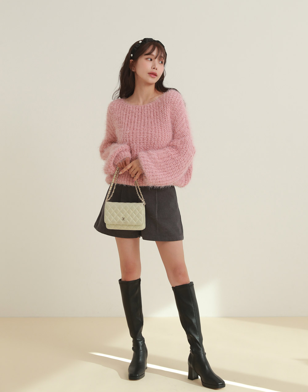 ボートネックシャギーローゲージニット | DHOLIC | 詳細画像5