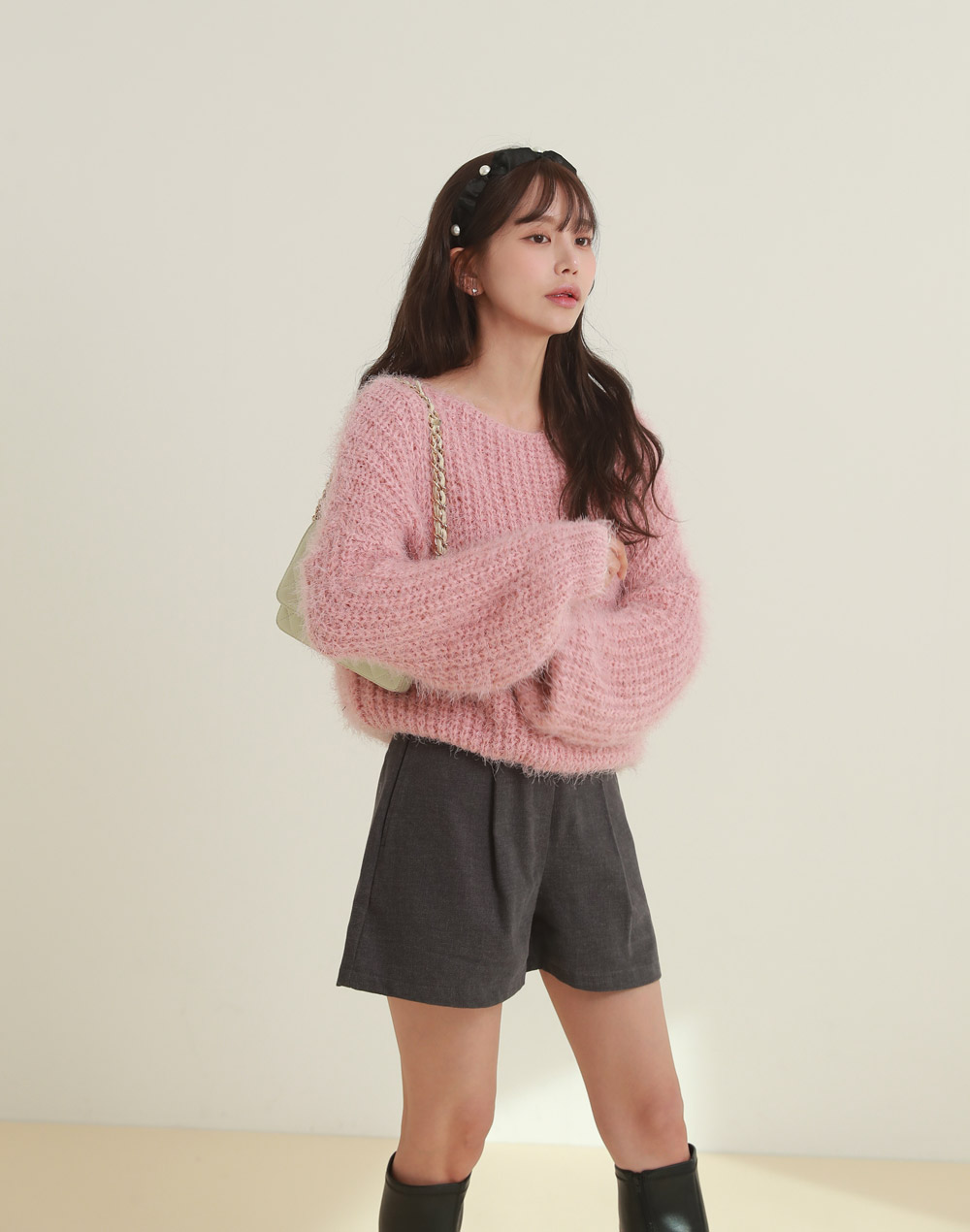 ボートネックシャギーローゲージニット | DHOLIC | 詳細画像6