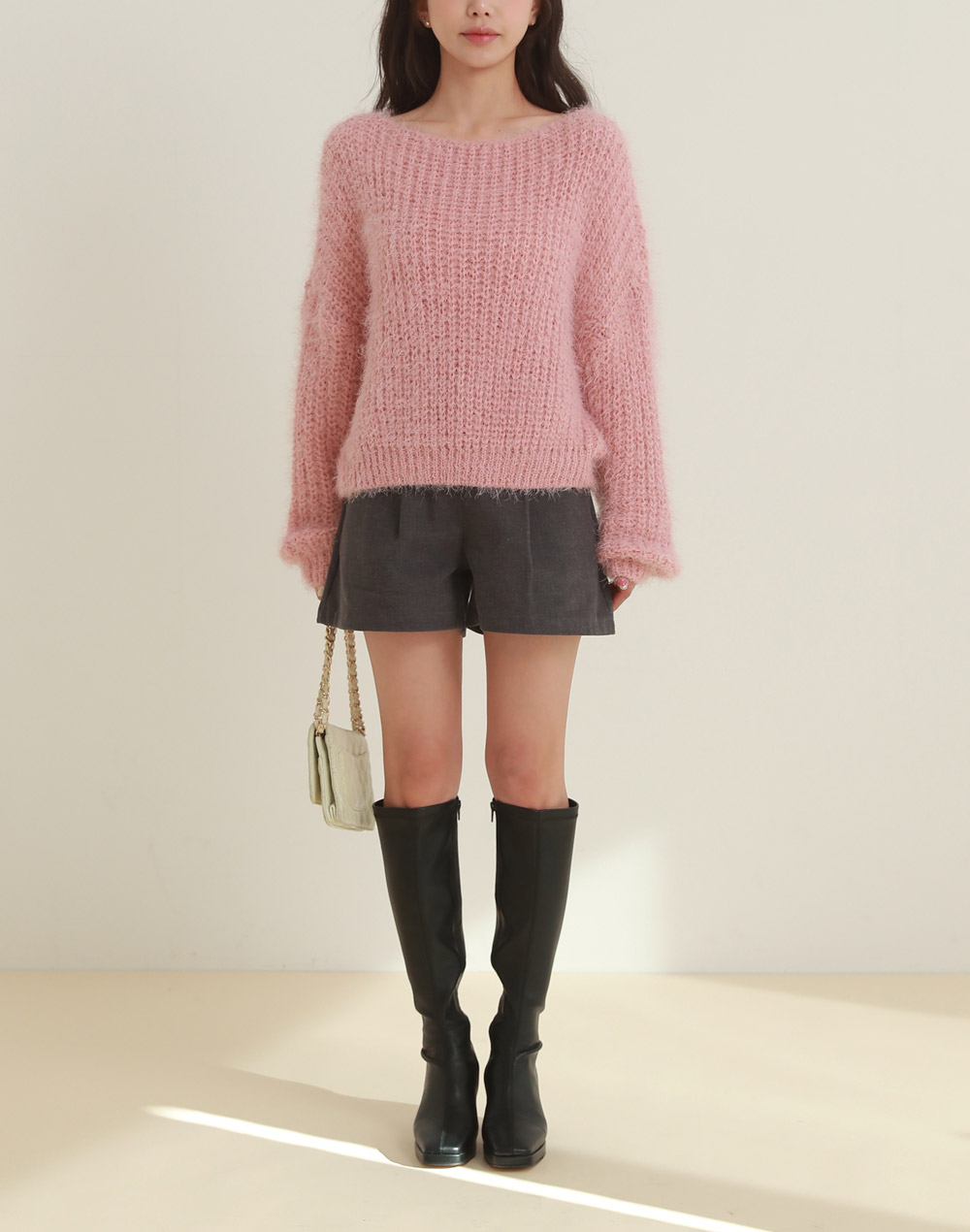 ボートネックシャギーローゲージニット | DHOLIC | 詳細画像12