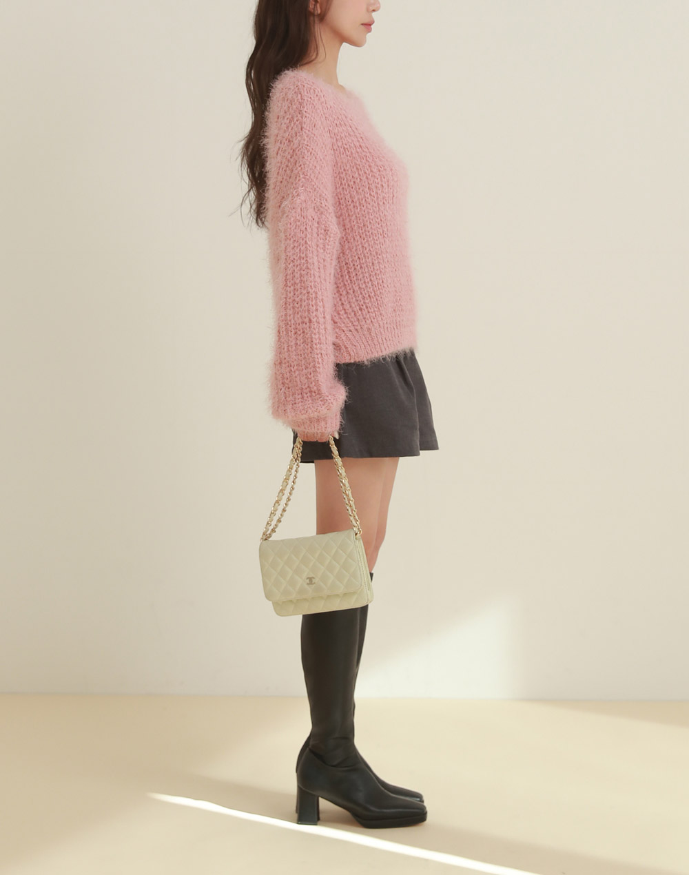 ボートネックシャギーローゲージニット | DHOLIC | 詳細画像13