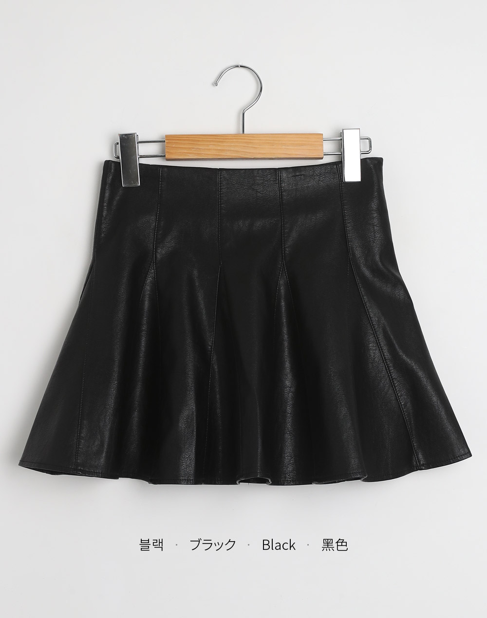 パンツ裏地レザー調フレアミニスカート | DHOLIC | 詳細画像11