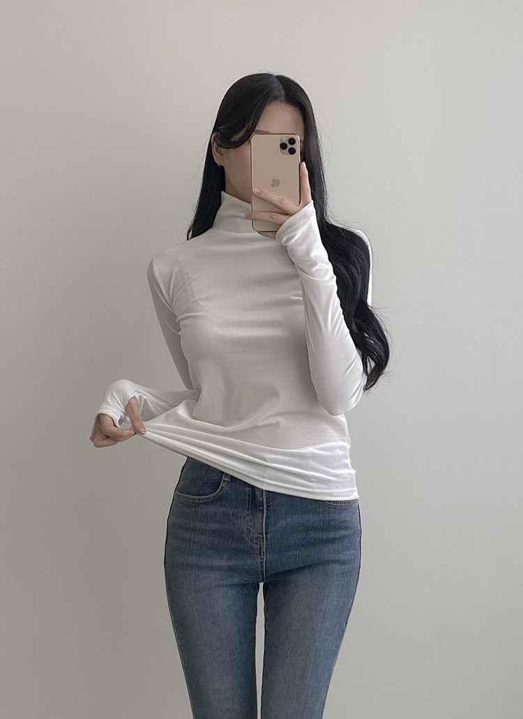 ハイネックベロア長袖Tシャツ | レディースファッション通販 - DHOLIC