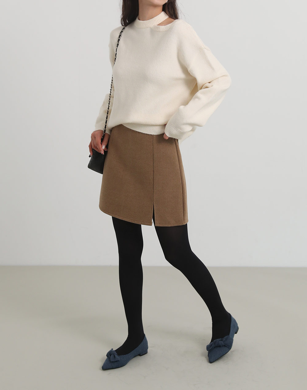 スリットラウンドネックニット | DHOLIC | 詳細画像5