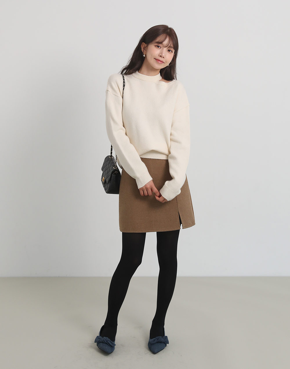 スリットラウンドネックニット | DHOLIC | 詳細画像6