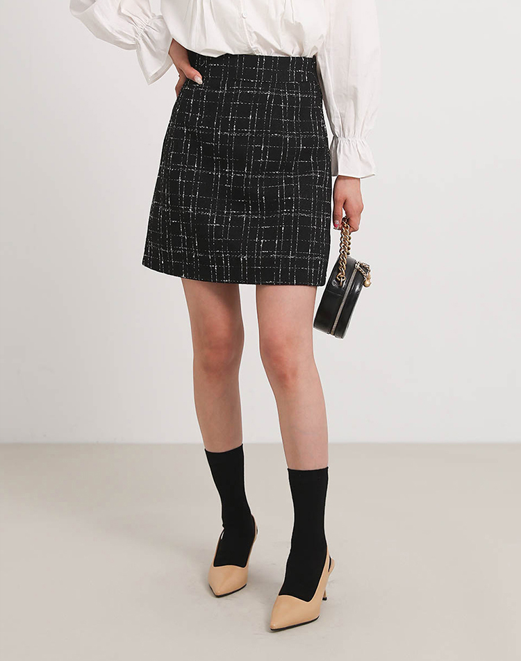 ツイード台形ミニスカート | レディースファッション通販 - DHOLIC