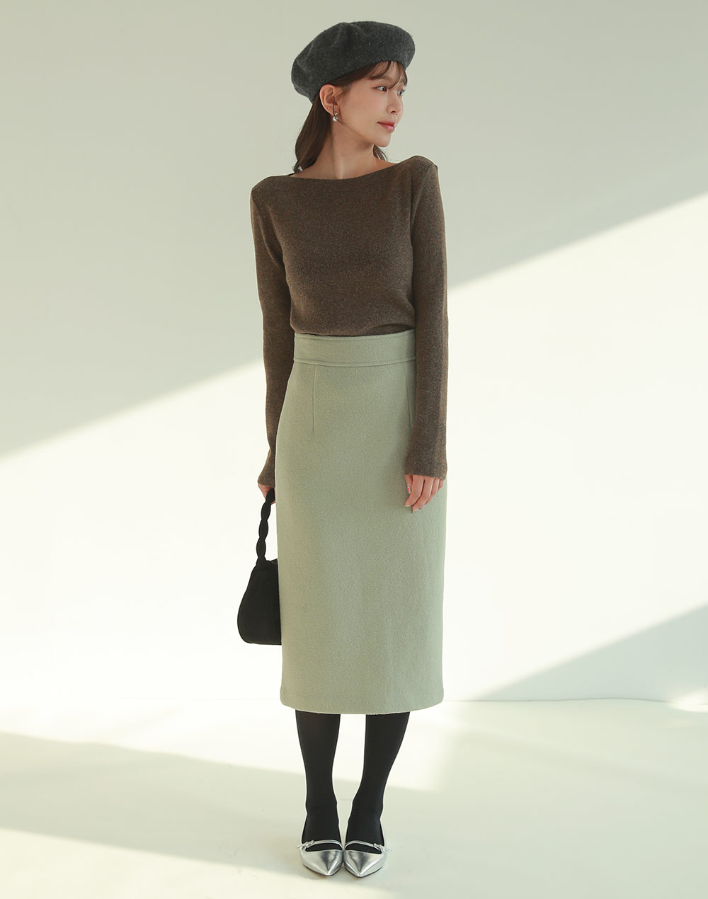 ボートネック長袖リブニット | DHOLIC | 詳細画像3